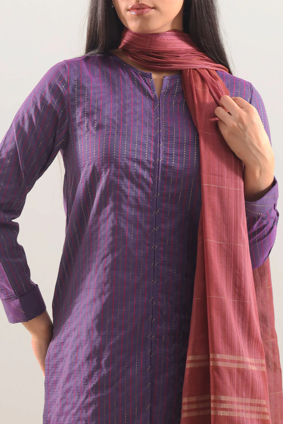 Cotton Jacquard Dupatta - Image 3