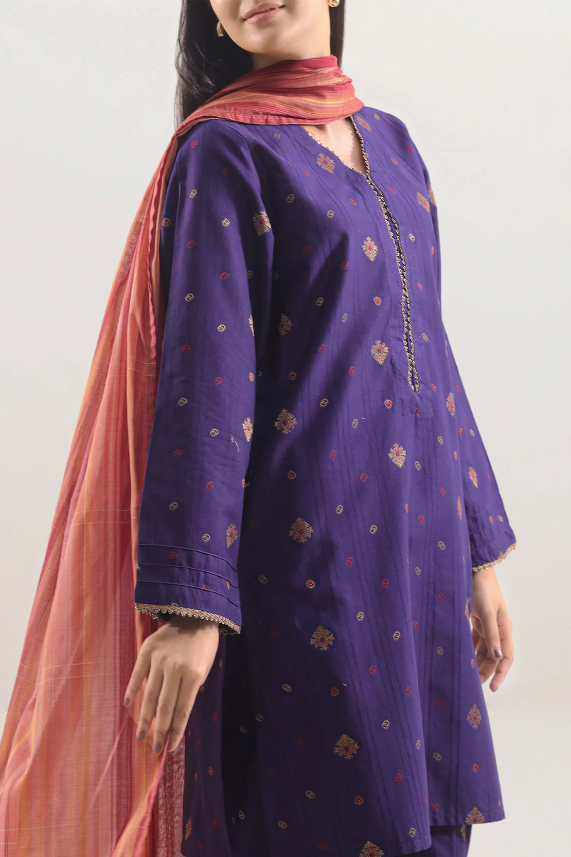 Cotton Jacquard Dupatta - Image 3