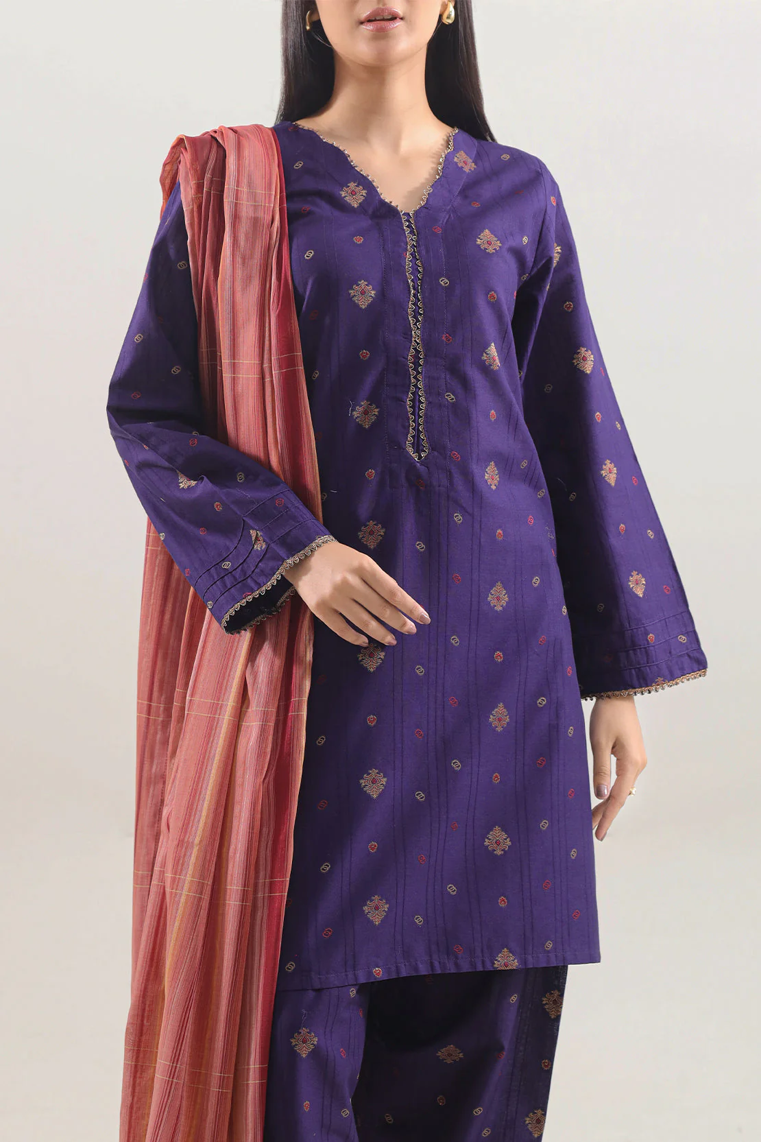 Cotton Jacquard Dupatta - Image 3