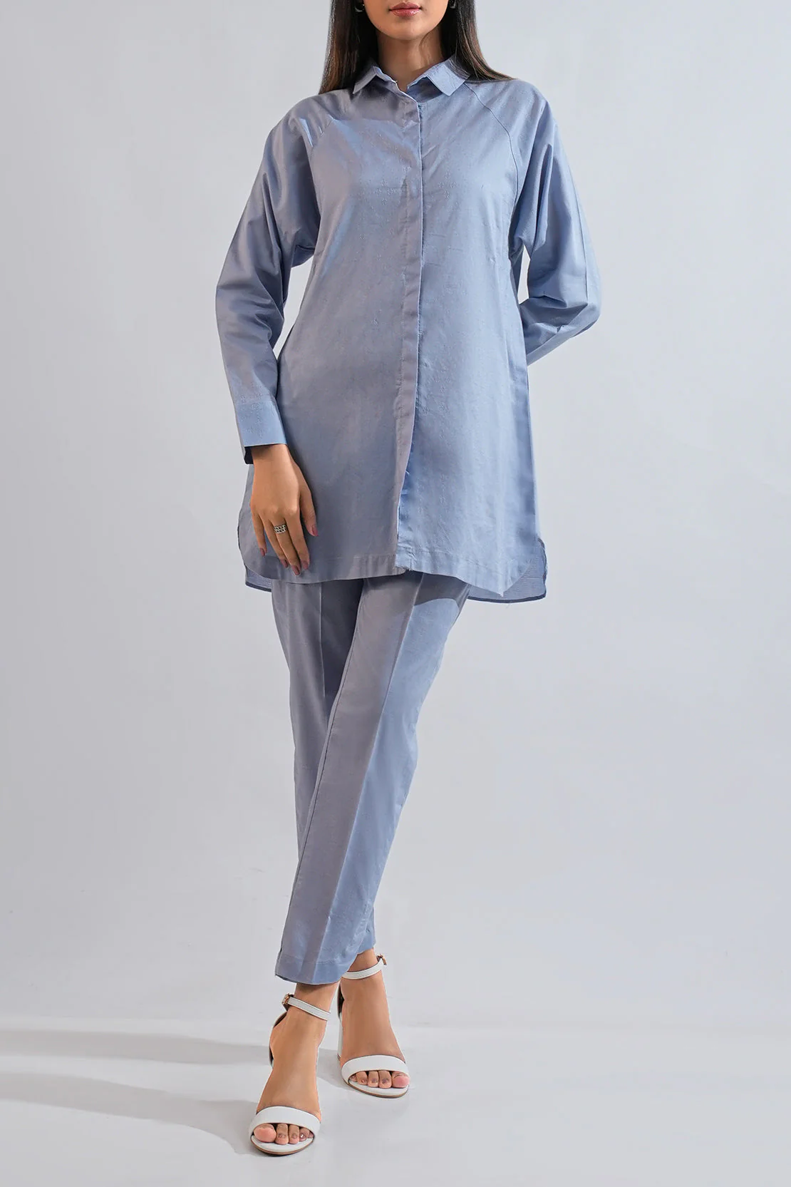 Cotton Jacquard Stitched 2 Piece (Shirt/Trouser) - Image 3