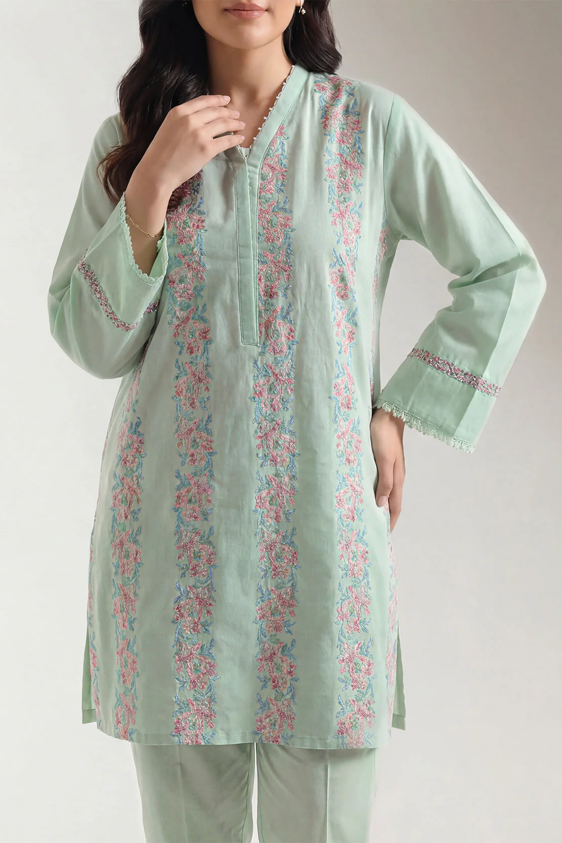 Cotton Jacquard Stitched 2 Piece (Shirt/Trouser) - Image 3