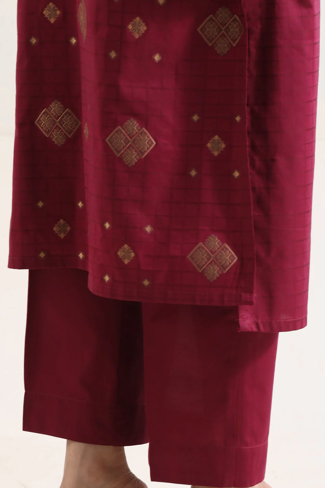 Cotton Jacquard Stitched 2 Piece (Shirt/Trouser) - Image 6