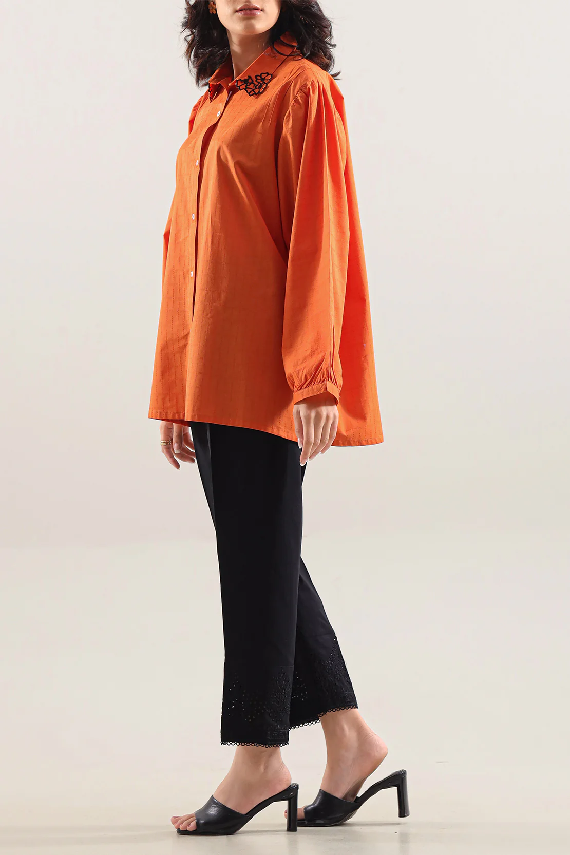 Cotton Jacquard Stitched Fusion Tops - Image 3