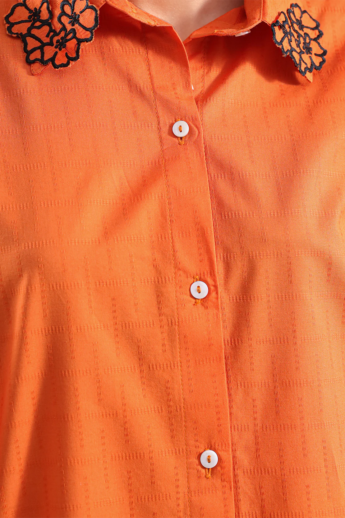 Cotton Jacquard Stitched Fusion Tops - Image 4