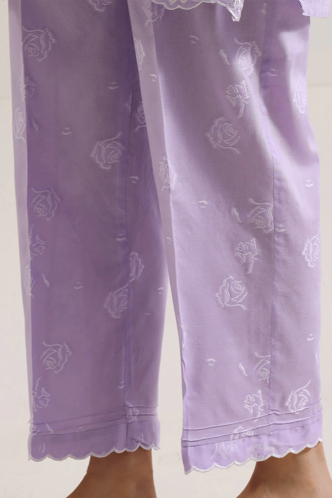 Embroidered Cotton Jacquard Stitched 2 Piece (Shirt/Trouser) - Image 6