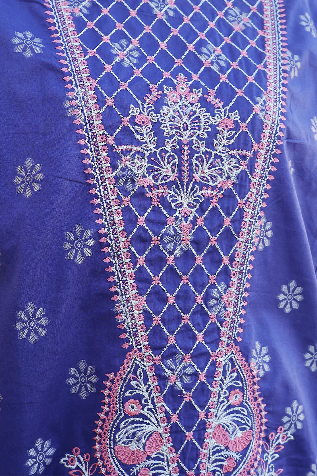 Embroidered Jacquard Cotton Stitched Shirt - Image 3