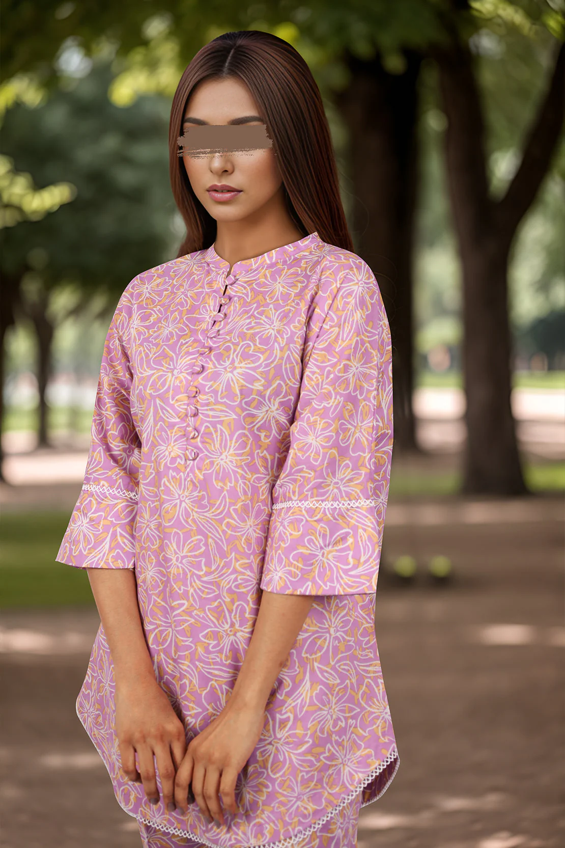 Printed Cambric Stitched 2 Piece (Shirt/Trouser) - Image 3