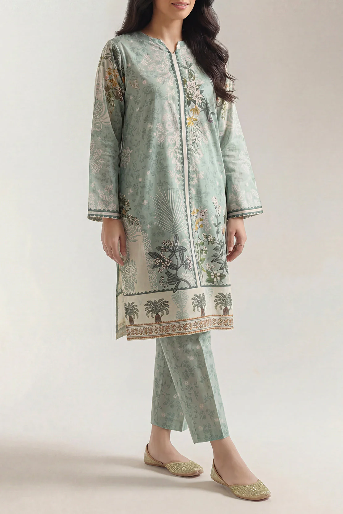 Printed Corduroy Stitched 2 Piece (Shirt/Trouser) - Image 3