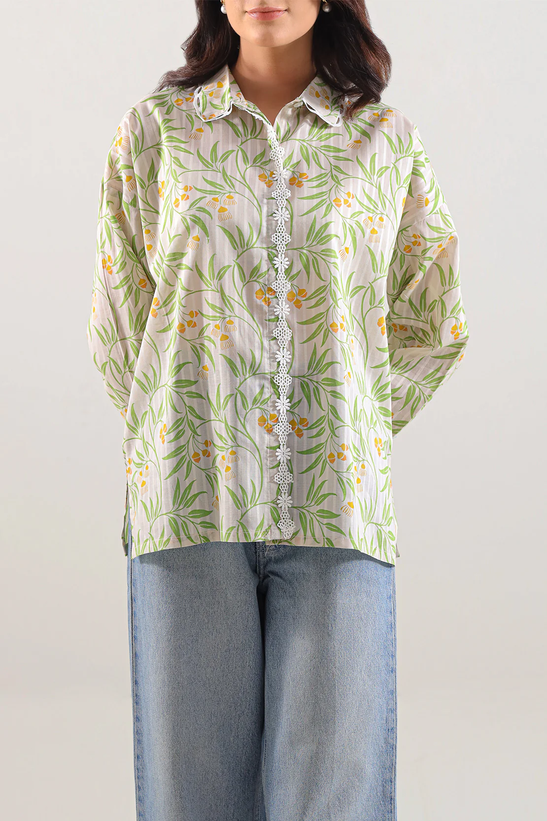 Printed Cotton Stitched Shirt - Image 3