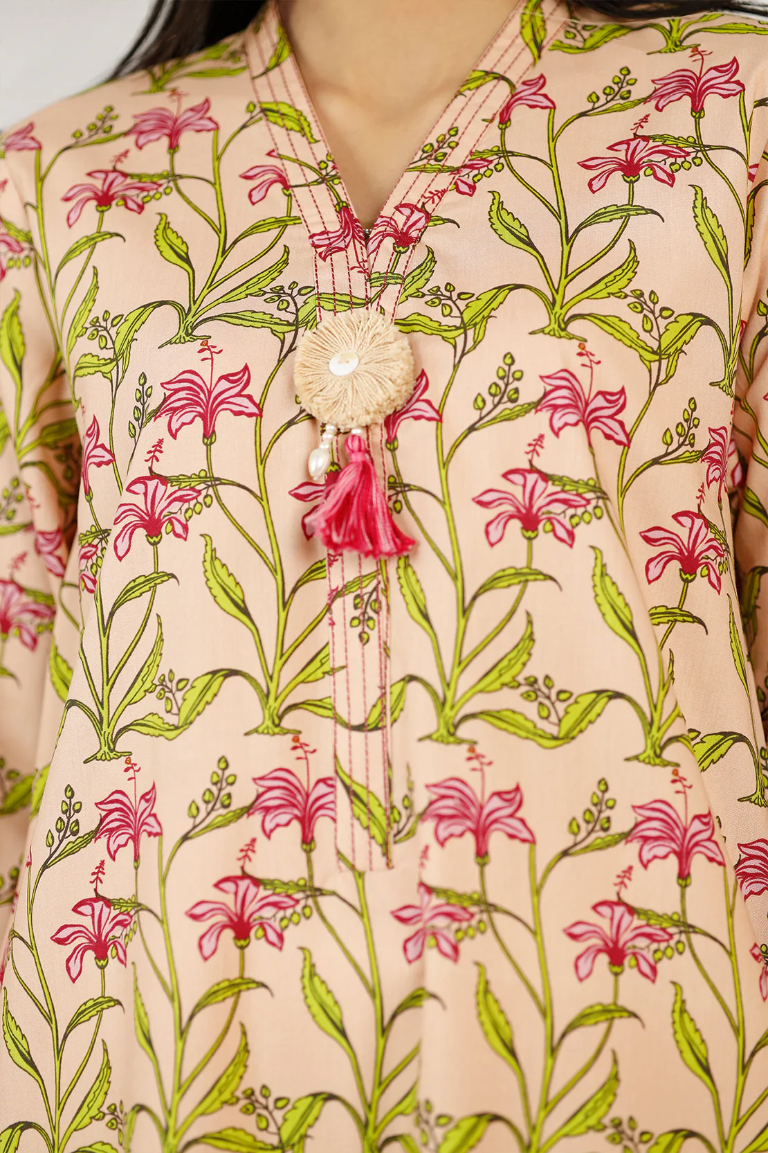 Printed Cotton Viscose Stitched Shirt - Image 4