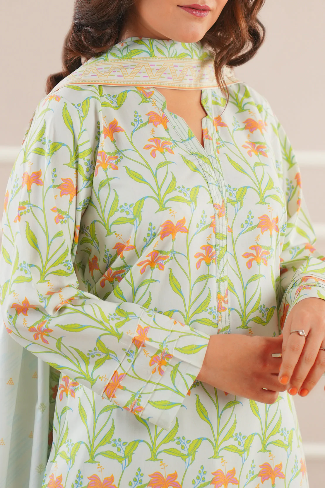 Printed Cotton Viscose Stitched Shirt - Image 3