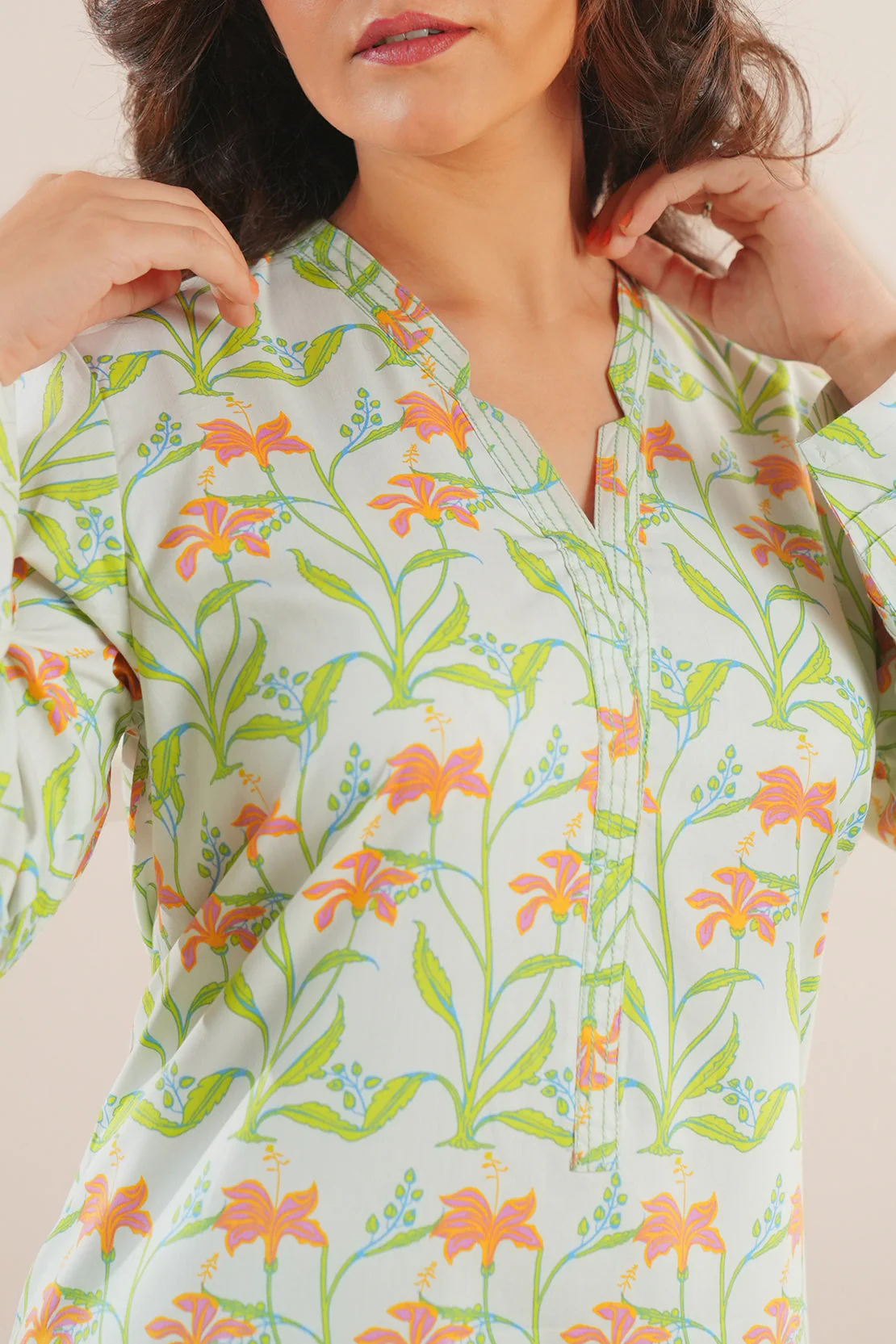 Printed Cotton Viscose Stitched Shirt - Image 5