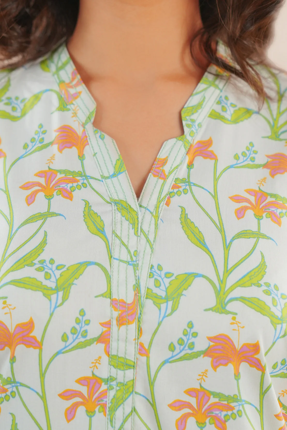 Printed Cotton Viscose Stitched Shirt - Image 6