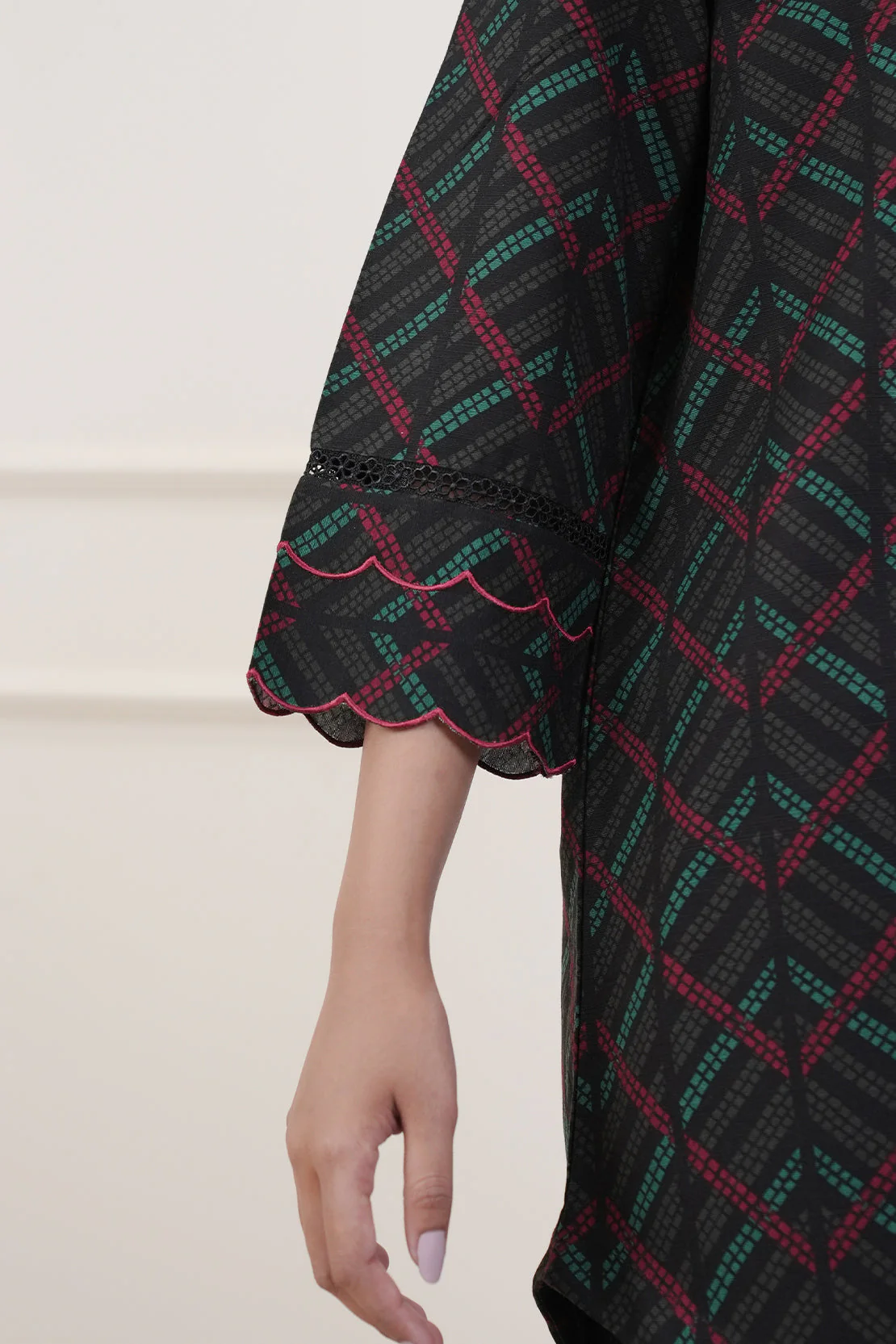 Printed Embroidered Khaddar Stitched 2 Piece (Shirt/Trouser) - Image 4