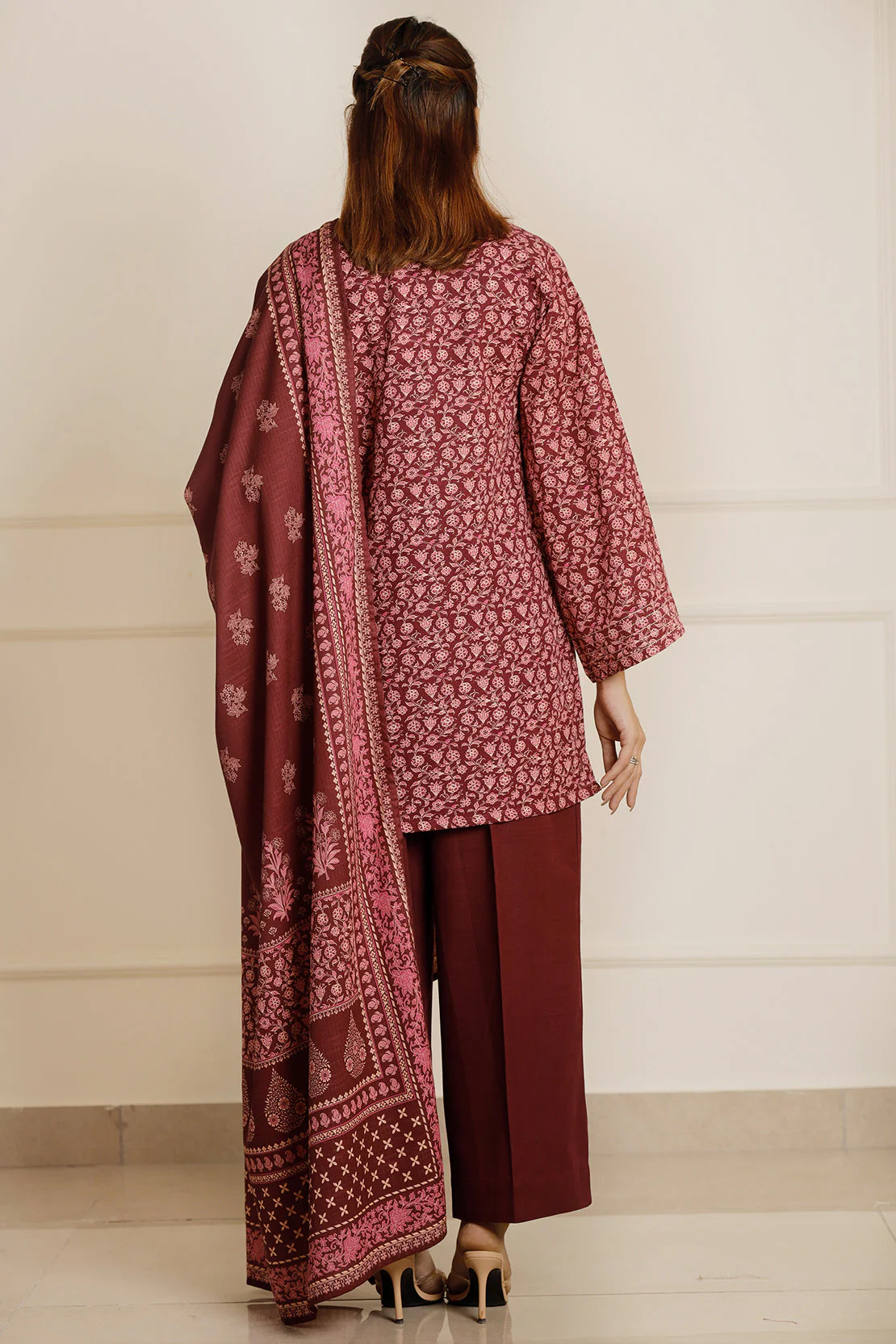 Printed Khaddar Stitched 2 Piece (Shirt/Trouser) - Image 6
