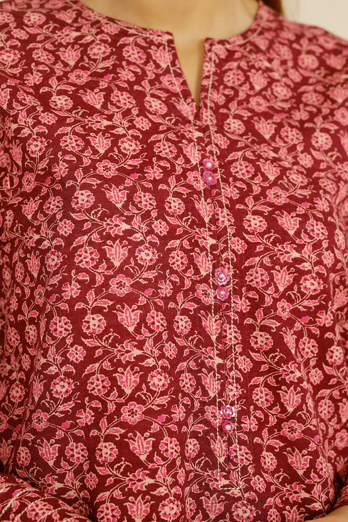 Printed Khaddar Stitched 2 Piece (Shirt/Trouser) - Image 8