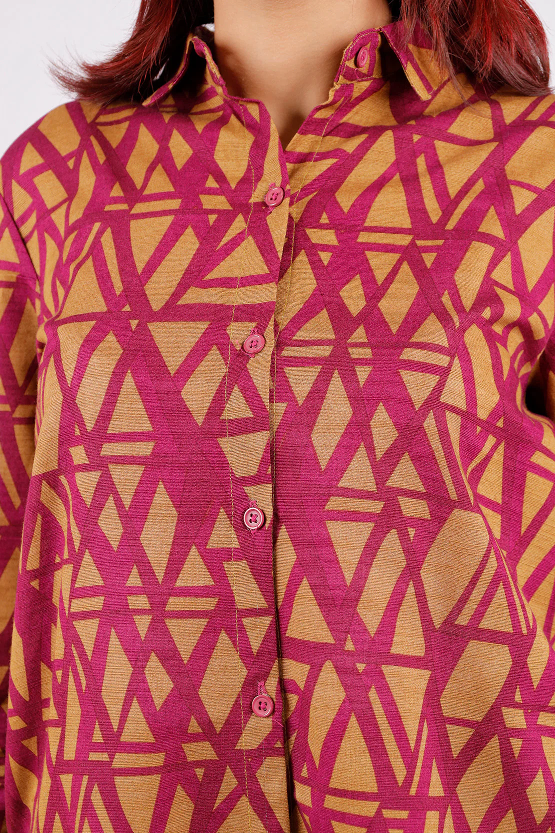 Printed Khaddar Stitched Shirt - Image 3