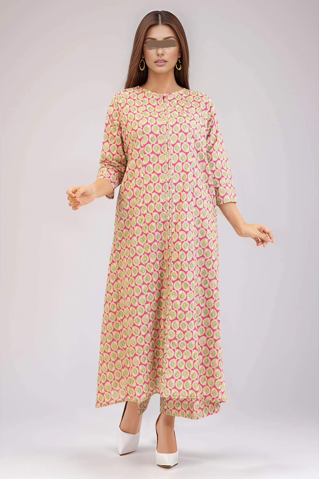 SAYA's Printed Cambric Stitched Mom And Daughter - Image 3