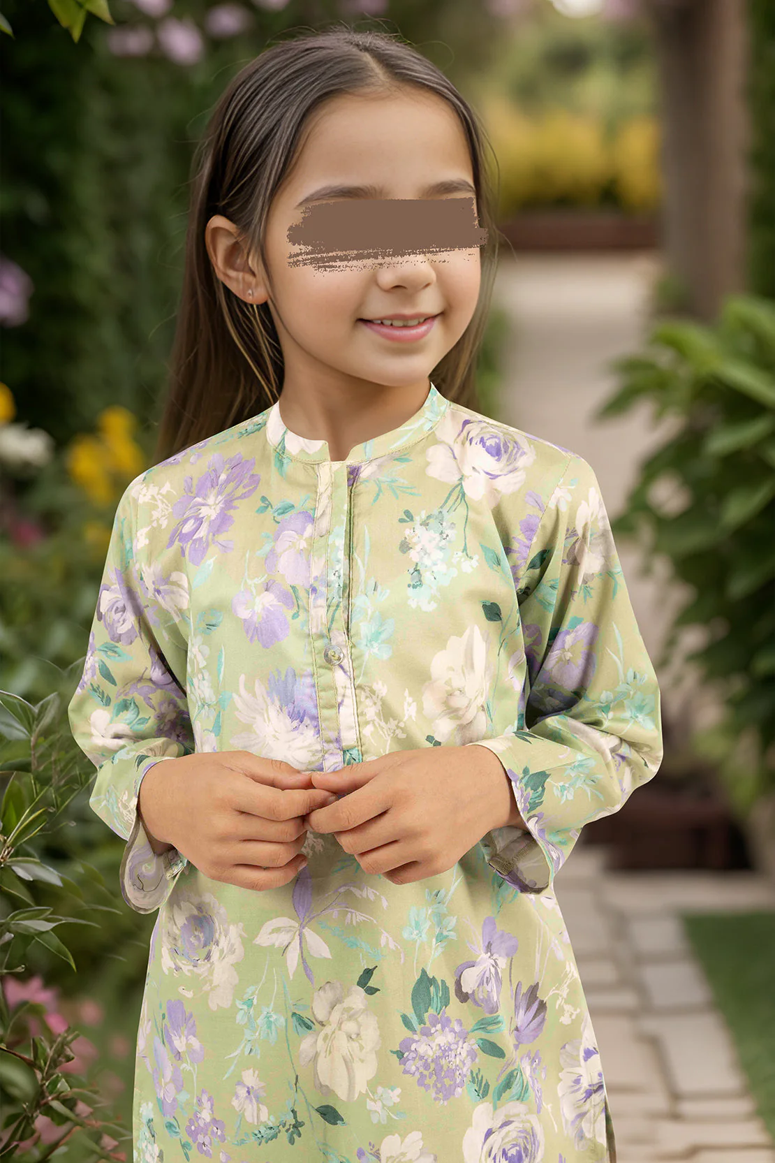 SAYA's Printed Cambric Stitched Mom And Daughter - Image 5