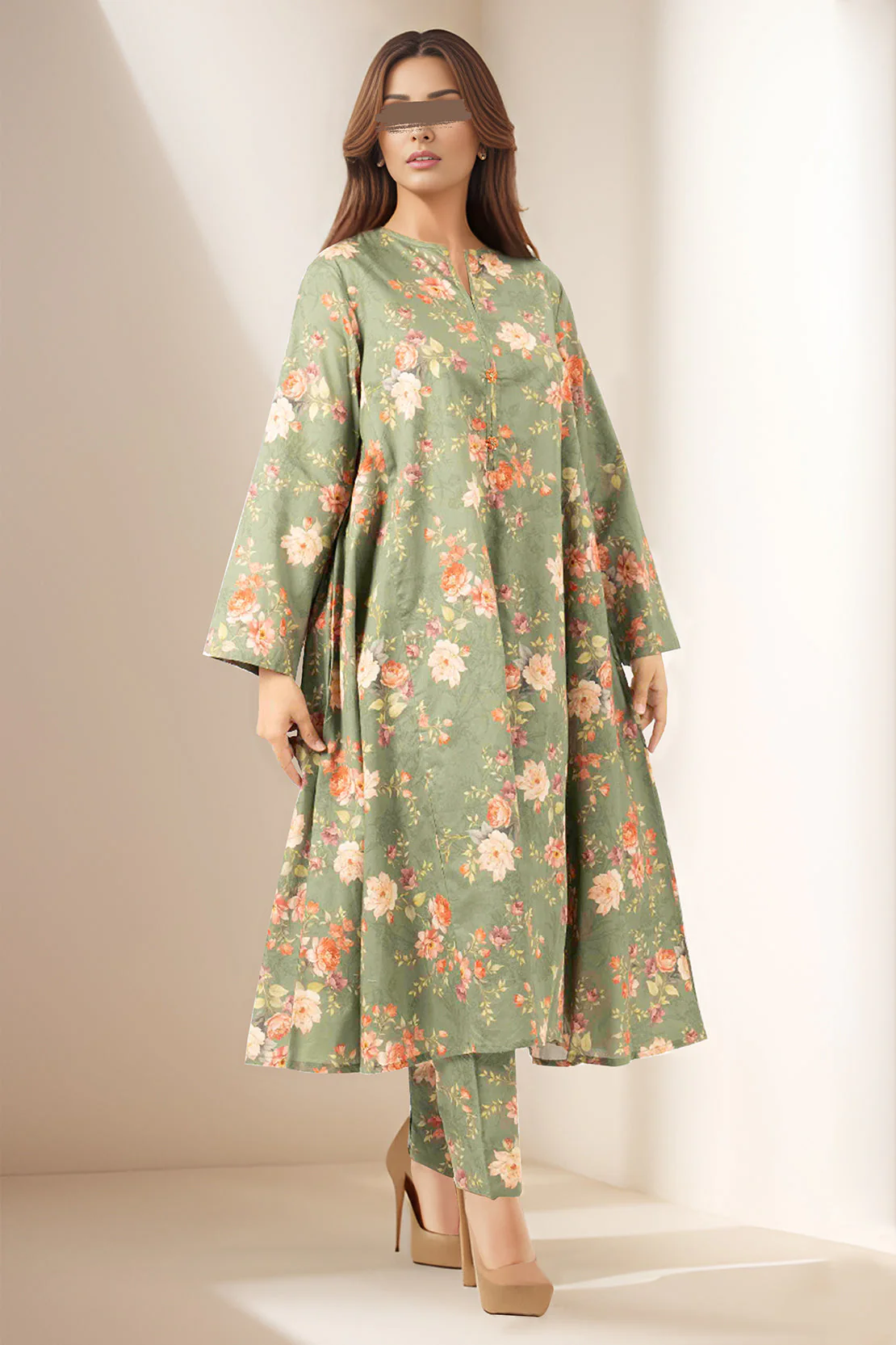 SAYA's Printed Cambric Stitched Mom And Daughter - Image 3