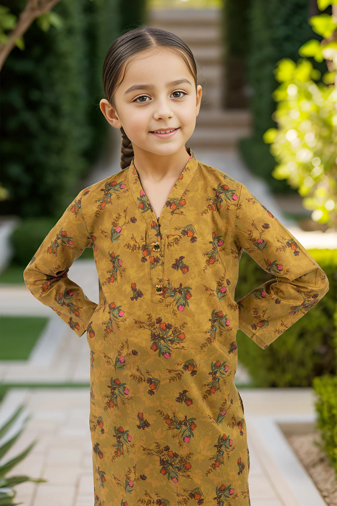 SAYA's Printed Cambric Stitched Mom And Daughter - Image 5