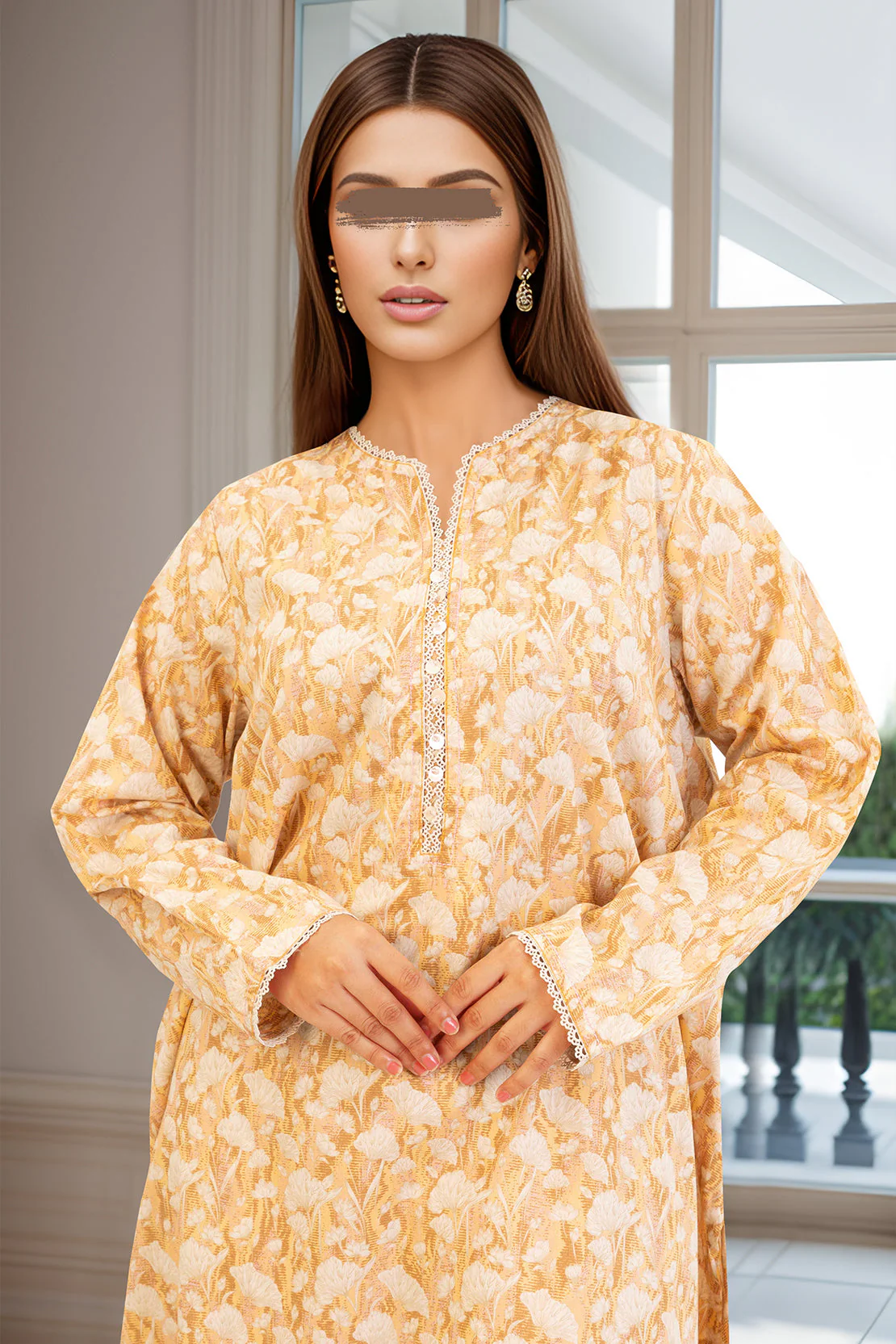 SAYA's Printed Lawn Stitched For Mom and Daughter - Image 6