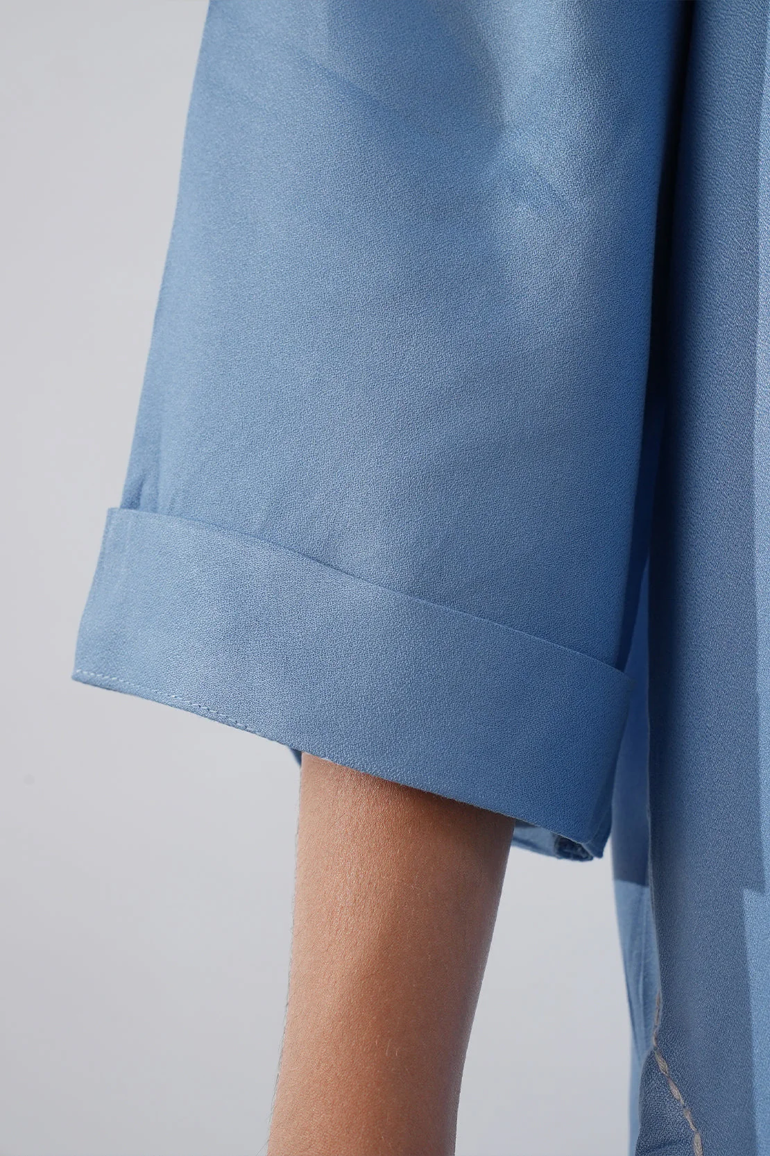 Solid Embroidered Dobby Crepe Stitched 2 Piece (Shirt/Trouser) - Image 6