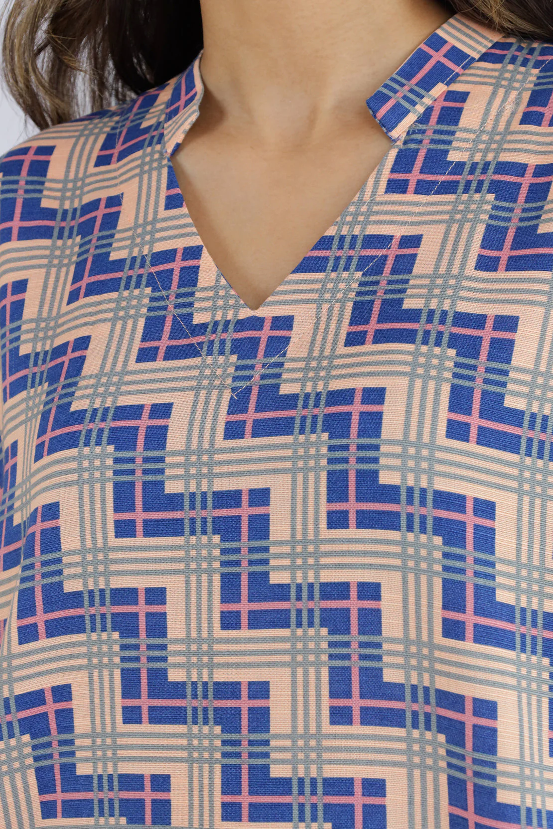 Stitched Printed Cotton Khaddar Shirt - Image 6