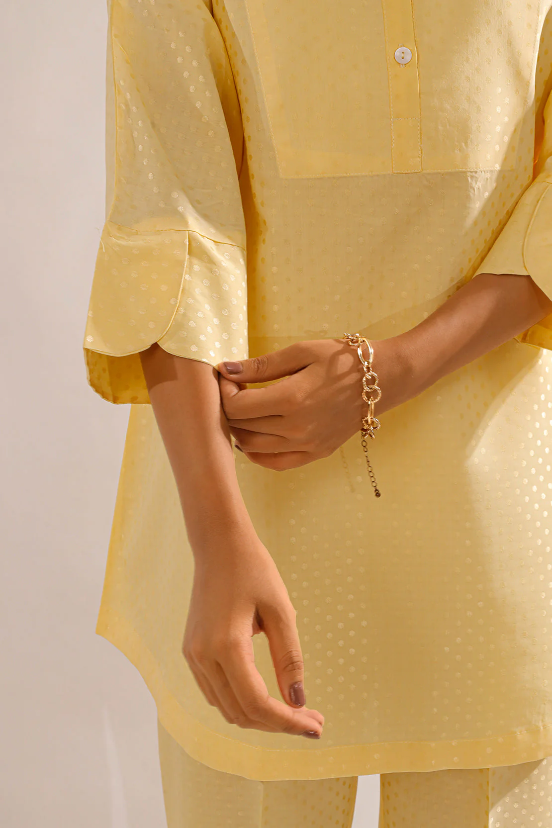 Stitched Self Jacquard 2 Piece (Shirt/Trouser) - Image 6